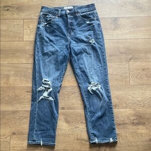 Trendy Distressed Blue Boyfriend Jeans